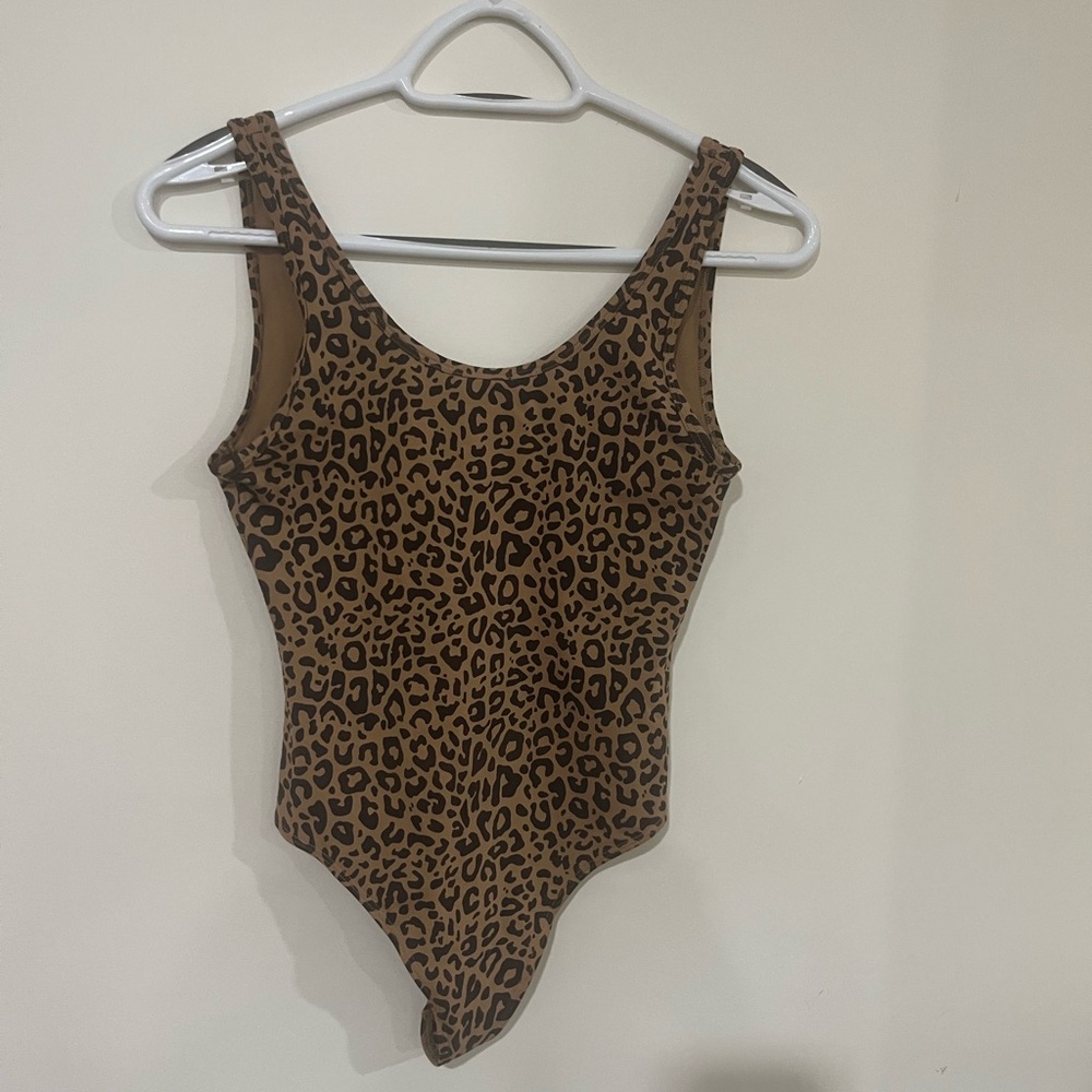 TNA Brown Bodysuit Classic Scoop Neck